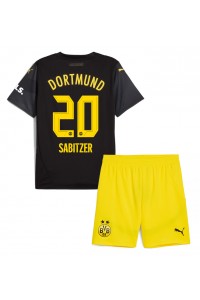 Fotbalové Dres Borussia Dortmund Marcel Sabitzer #20 Dětské Venkovní Oblečení 2024-25 Krátký Rukáv (+ trenýrky)